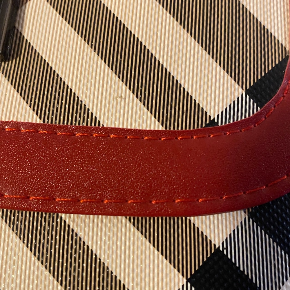 Burberry Red and Beige Plaid Clutch - Picture 6 of 8